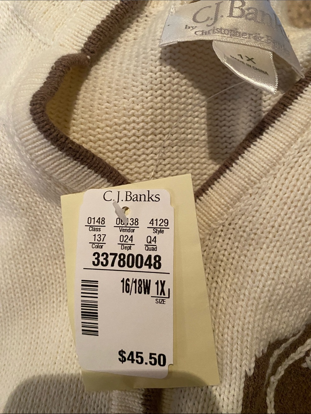 NWT CJ Banks Football Hooded Button Front Cardigan Sweater 1X - Picture 2 of 7